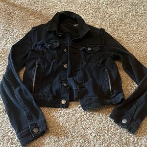 Black Denim Lip Service jacket
